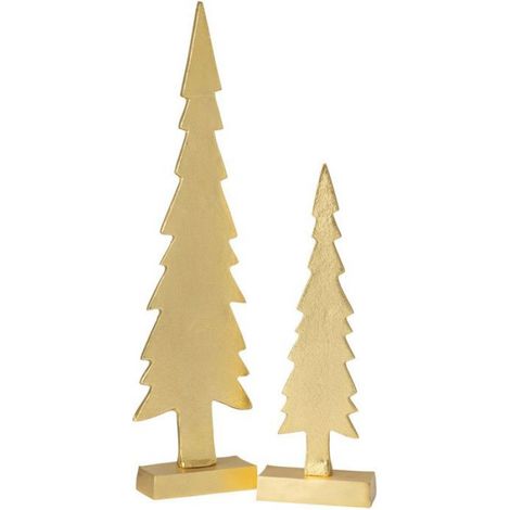 Sapin de Noël en Métal "Gold" 32cm Doré (1/2)
