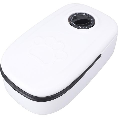 Distributeur automatique de croquettes et d'aliments humides avec minuterie pour chiens et chats (noir) (1/5)