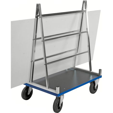 Kongamek Plattenwagen verzinkt 1000x700x1380mm mit Gummibereifung ohne Bremse (1/5)