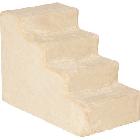 Scala per cani a 4 gradini, scala per gatti, antiscivolo, con rivestimento rimovibile e lavabile, 60 x 35 x 44 cm, beige (1/5)