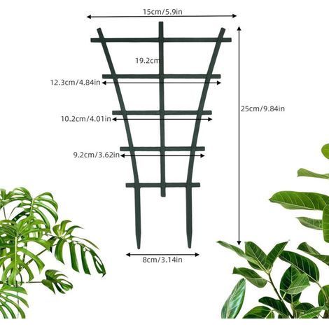 Lot de 5 supports pour plantes grimpantes, treillis pour plantes grimpantes, polypropylène (1/4)