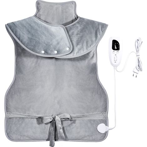 Heizkissen für Rücken, elektrisch, Schulter, Taille und Nacken, Heizdecke, für Damen und Herren, 6 Heizmodi, 4 Timereinstellungen, maschinenwaschbar, schnelles Aufheizen