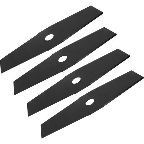4 lames de rechange pour débroussailleuse et tondeuse, 30 cm, noires, en métal, pour coupe d'herbe et jardinage (1/5)