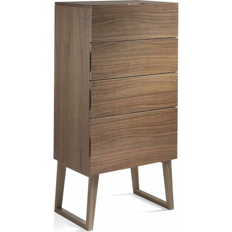 Chiffonier bois avec quatre tiroir - Marron (1/5)