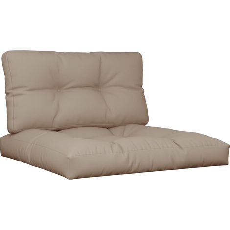 Maison Exclusive - Cojines para palets 2 unidades tela gris taupé
