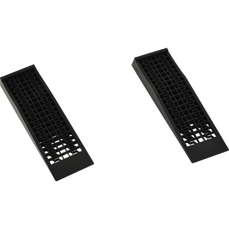 Lot de 2 rampes pour voitures, véhicules utilitaires, rampe de chargement robuste 3T, caravanes, camping-cars, dimensions 70 x 19,5 x 7,8 cm (L x l x H), polypropylène noir (1/5)