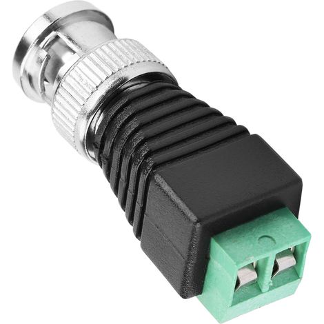 10 Stück grüne BNC-Koaxialstecker (männlich) für CCTV-Kamera-Videobalun (1/5)