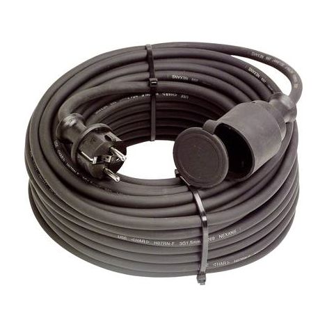 AS Schwabe 60383 Alimentazione Prolunga 16 A Nero 10.00 m H07RN-F 3G 2,5 mm²