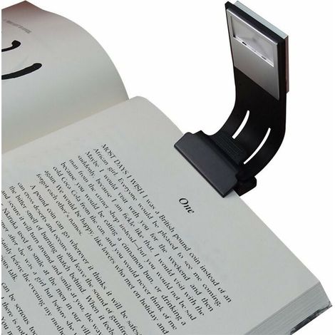 DEESSE SHOP - Lampe de lecture à clip, 4 niveaux de luminosité LED Lampe de lecture multifonctionnelle comme marque-page de bureau et lampe de lit pour la lecture avec couverture souple et couverture (1/5)