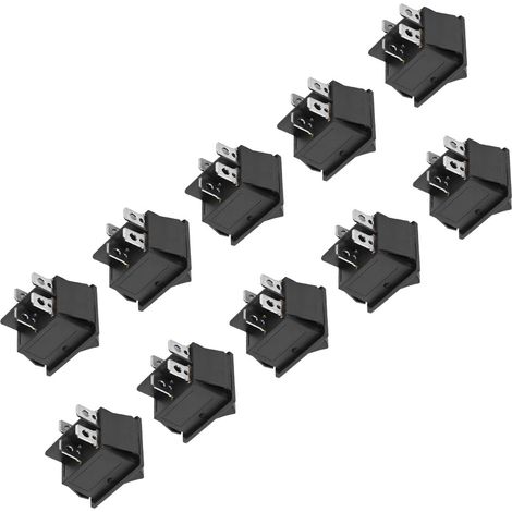 10 interrupteurs à bascule à deux positions, accessoires industriels résistants à la chaleur KCD4 à 4 broches (1/5)