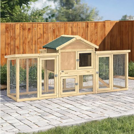 SunJet Poulailler, abri pour poules, chalet bois sapin 204 x 85 x - Réf. VR50EL2ZWS2E (1/5)