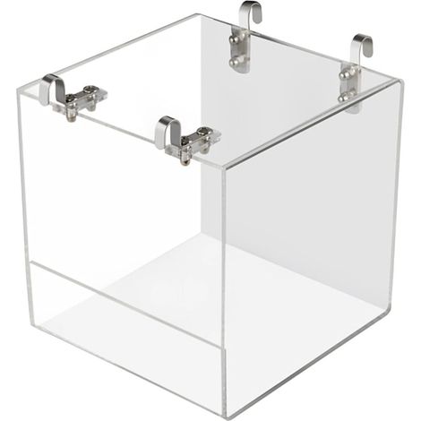 Baignoire pour Oiseaux Cage Transparente en Acrylique Accessoire de Bain Suspendu pour Petits Oiseaux Canaris Perruches (1/5)