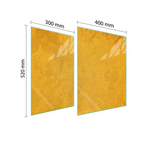 PIASTRA PROTETTIVA IN VETRO PER STUFA 70x52 ORO (1/5)