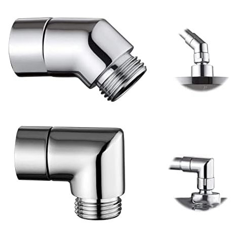 CSPARKV 2 Stück 90°/135° Winkel-Duschkopfadapter, Messing-Duschkopfadapter, Badezimmer-Handbrausekopf, für 1/2 Zoll Universal-Schnittstellen-Duschkopf