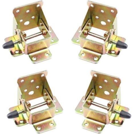 4 Stück klappbare Tischbeine, klappbarer Stützrahmen, selbstsichernde Scharniere, klappbare Scharnier-Hardware für Werkbank, klappbare Beine, klappbare Verriegelungsverlängerung (1/5)