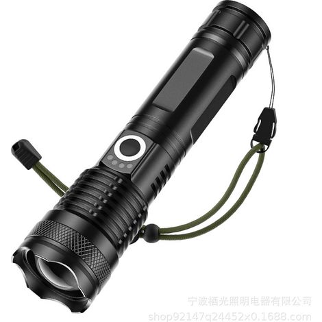 Lampe torche LED rechargeable USB 5000 lumens – Étanche IP65 – 5 modes d'éclairage – Autonomie 50 000 heures – Batterie 6800mAh incluse (1/5)