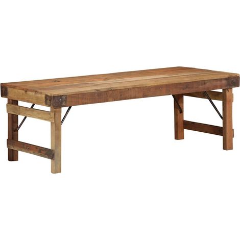 Table basse Table de salon Table de café Marron 110 x 55 x 40 cm Bois Recyclé Solide (1/5)