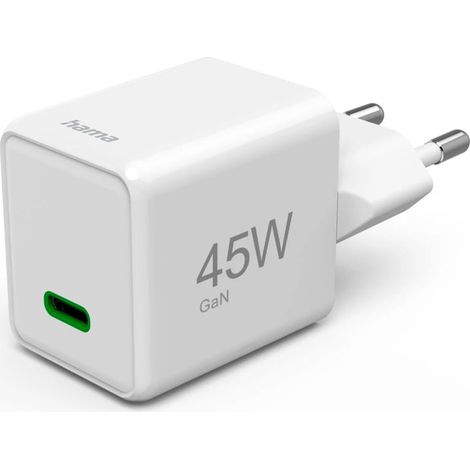 HAMA CARGADOR RED ELÉCTRICA BLANCO / USB-C 45W / CARGA RÁPIDA