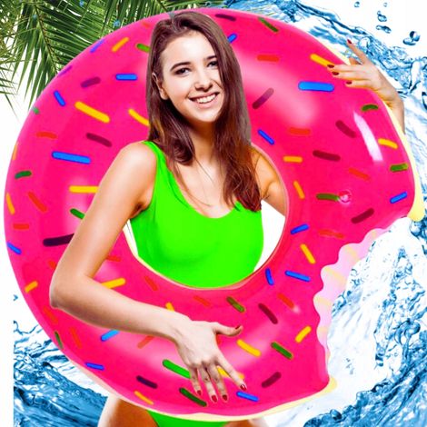 TG48122R ciambella gonfiabile da spiaggia rosa (1/5)