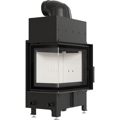 Kamineinsatz aus Stahl KRATKI FLOKI S links 8 kW Ø 160 (1/5)