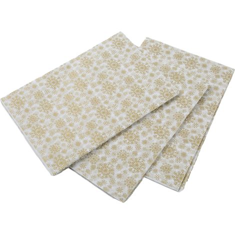 30 Pochettes Cadeau Dorées Impression Neige, Papier Alimentaire Encre Aqueuse Écologique, Sacs Cadeaux Éco-Friendly Lot de 30 (1/5)