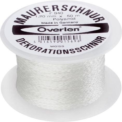 Kordel Polyamid 1,2mm 50m weiß Overmann