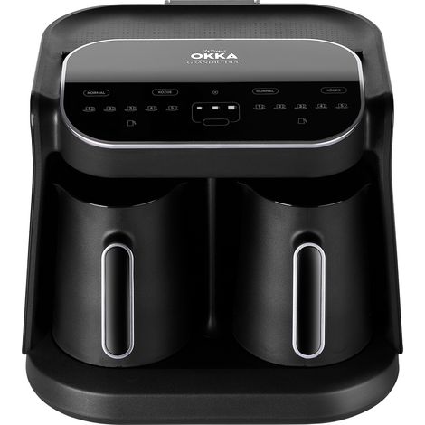 arzum Okka Grandio Duo Mokka-Kaffeemaschine Schwarz-Chrom Fassungsvermögen Tassen=10 Display (1/5)