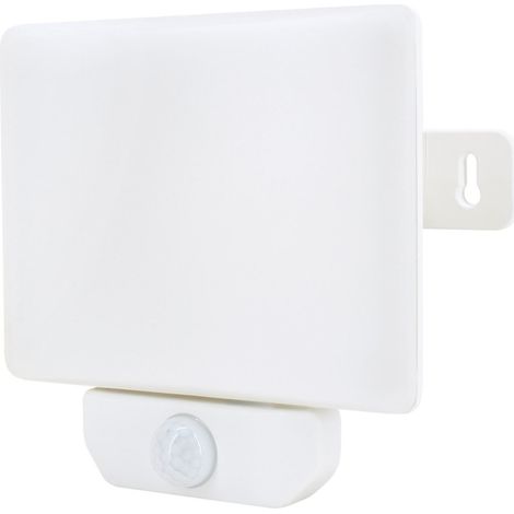 Faro LED bianco con sensore, 20W, 2700LM, 4000K, IP65, Bemko C65-LFX-030WH-4K-PIR (1/4)