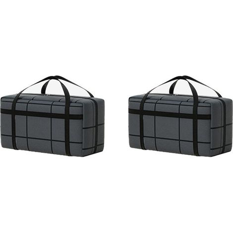 2 bolsas de almacenamiento para edredones y ropa, gran capacidad, bolsa de almacenamiento portátil, bolsa de equipaje a prueba de polvo de 90 litros.