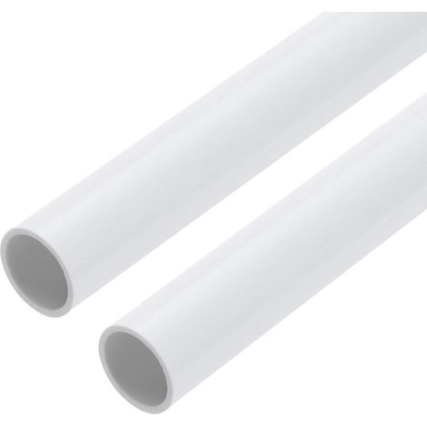Tube Rigide en PVC de 1/2 Pouce, Blanc, 12mm ID, 14mm OD, 9" Longueur, 2 Pièces (1/5)