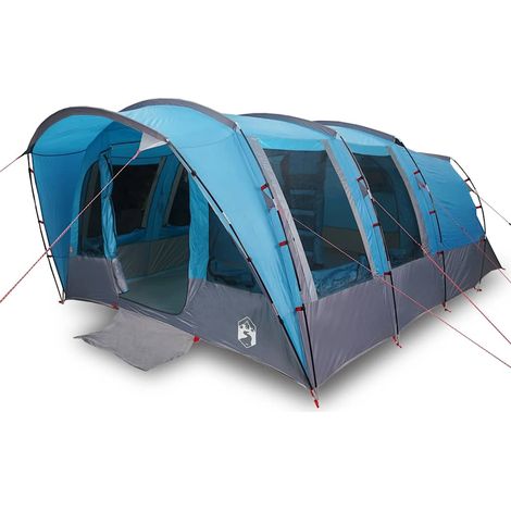 vidaXL Tienda de campaña familiar túnel 8 personas impermeable azul (1/2)