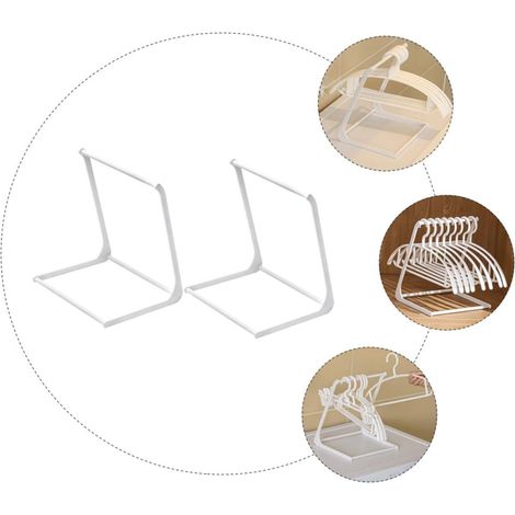 (2 pièces) Support de rangement pour cintres, sur pied, comptoir, dortoir, chambre, maison, support multifonctionnel, classification, cintre (1/4)