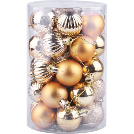 Aiperq 34 Pack Christmas Balls 1.5 Inch Small Christmas Tree Ornament Set Gold Christmas Ornament Balls With Hanging Loops For Christmas Tree Holiday Party Wedding Decoration (1/5)