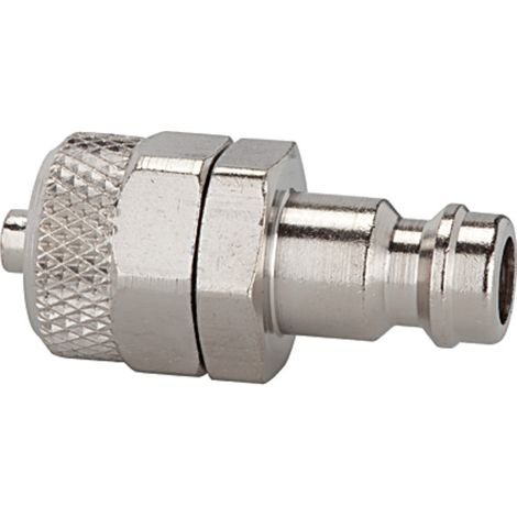 Riegler Nippel für Kupplungen NW 5, Messing vernickelt, für Schlauch 6x4