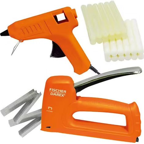 Kit de grapadora y pistola de pegamento + municiones FISCHER DAREX - 25050489