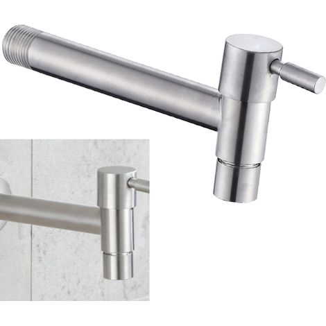Robinet de machine à laver en acier inoxydable avec étanchéité optimale, antidéflagrant et rallonge. (1/5)