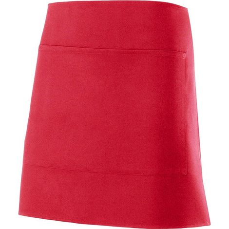 Delantal Corto Con Bolsillo Rojo U