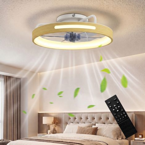 Ventilador de Techo con Luz LED 40 W Motor DC Reversible Mando a Distancia 6 Velocidades 3 Colores Temporizador Natural (1/5)