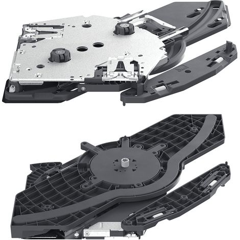 Hettich FurnSpin M Links Push to Open Silent Unten Set