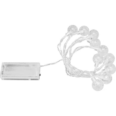 Cadena De Luces Led - 10 Bombillas En Forma De Bola De Cristal - 1,5 M - Luz Cálida - Funcionamiento Continuo - Para Decoración Interior Fiesta Boda (1/5)