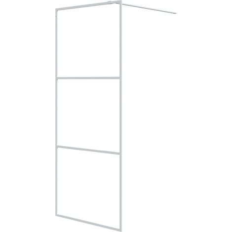 Maison Exclusive - Parete Doccia Walk in Bianca 80x195 cm Vetro Trasparente ESG