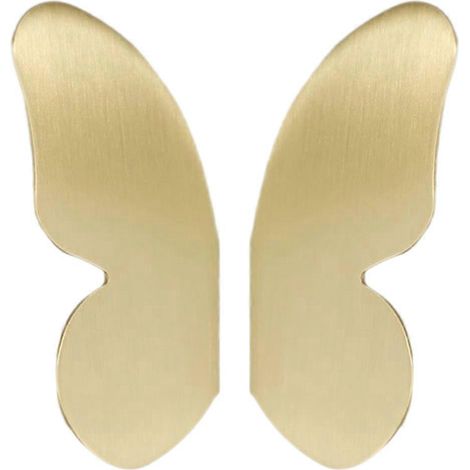 paire de boutons de porte papillon pour meubles, poignées de tiroir, quincaillerie moderne pour commode-7.50X3.60X1.80CM-Golden