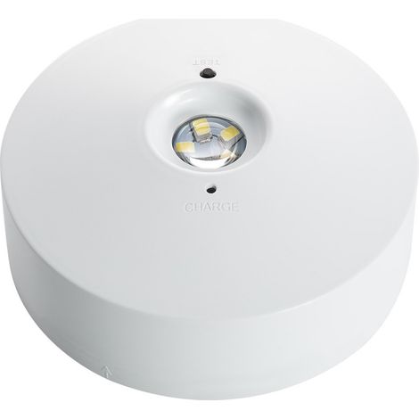 Éclairage de Secours LED En Saillie 120lm Permanent/Non Permanent Circulaire Blanc 2.5 W (1/5)