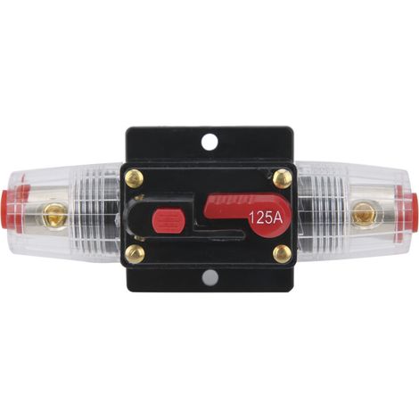 12-24V 125A Stereo Audio Circuit Breaker Self Recovery Inline Fuse Holder for Car Boat (1/5)