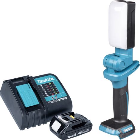 Makita DML 816 SY1X Akku Arbeitsleuchte 18 V 500 lm LED + 1x Akku 1,5 Ah + Ladegerät