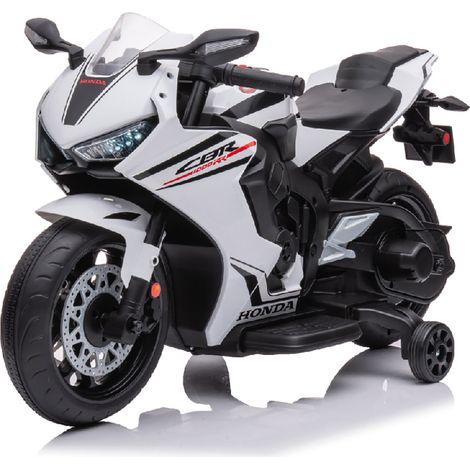 Moto Elettrica per Bambini 12V con Licenza Honda CBR 1000RR Bianca