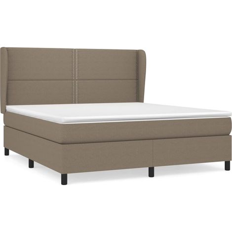 Maison Exclusive - Giroletto a Molle con Materasso Tortora 180x200 cm in Tessuto (1/5)