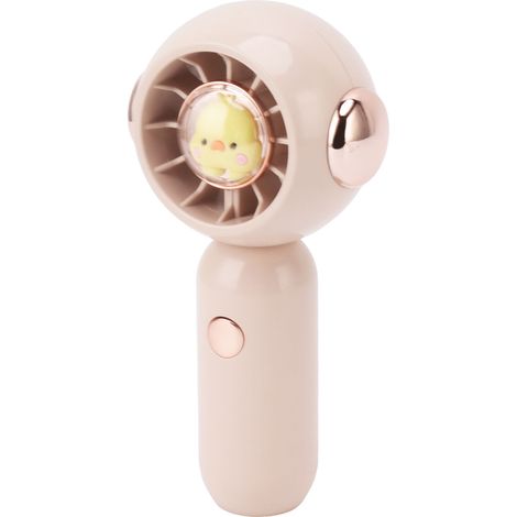 Tragbarer Handventilator mit USB-Ladefunktion, Tiermotiv, geräuscharm, verstellbar, ideal für Reisen im Freien, Pink (1/5)