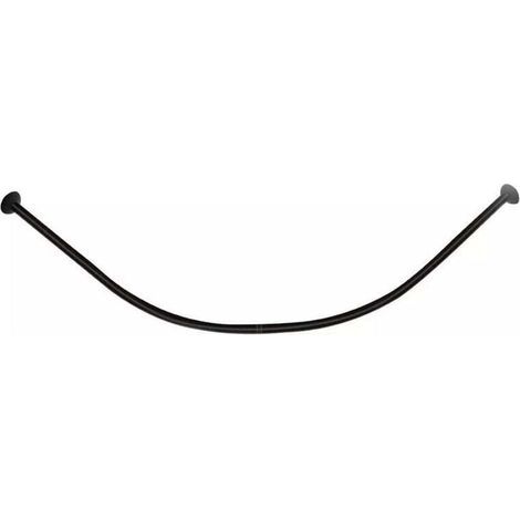 Bastone Asta Per Tenda Doccia Barra Curva Angolare Nera 90x90cm Universale 87236 - (1/4)
