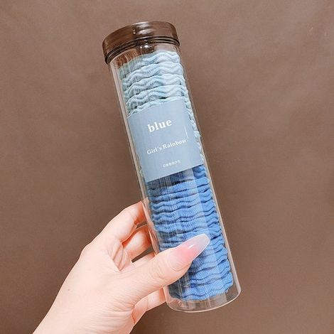 Gomas para el cabello que no dañan el cabello, Bandas elásticas resistentes y que no se enredan, Gomas de poliéster suaves coleta, 20 unidades (1/2)